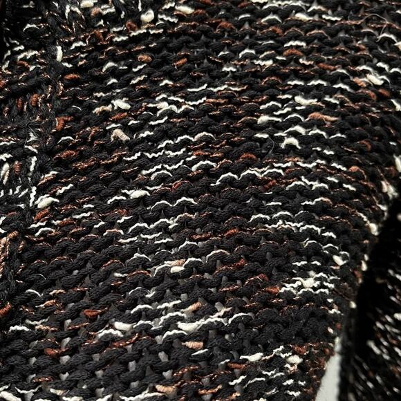 NEW BCBG Academia Flutter Collar Button Front Open Weave Knit Cardigan S NWOT - Picture 9 of 16